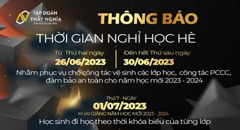 lịch nghỉ học hè 2023