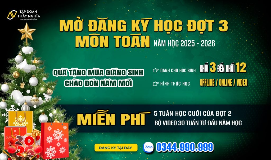 Đăng ký học đợt 3 - năm học 2025 2026