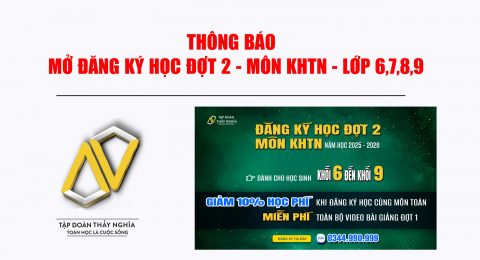 MỞ DK HỌC ĐỢT 2 khtn